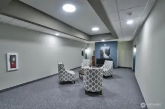 Cul de sac seating areas for meeting neighbors, playing cards or working puzzles.