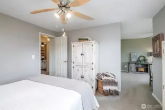 View of the Primary bedroom to the sitting room.