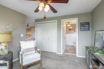 Sitting room to the Primary bathroom