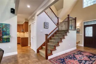 Stairway up to the second level