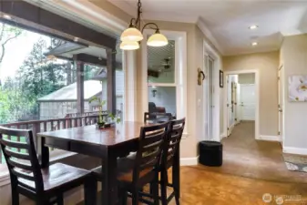 Hallway to the mud-room and laundry room on the main level.