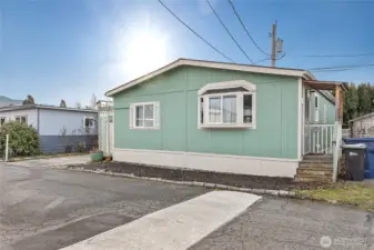 Back steps into kitchen