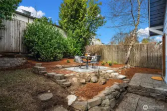 Fully fenced backyard