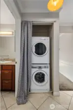 Laundry: In-unit washer and dryer conveniently located near the bathroom and bedrooms. Everyday convenience in a well-designed layout.
