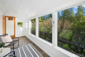 A wonderful south-facing sun room is such a fun bonus room. The perfect spot for your favorite plants. The room also has an exhaust fan.