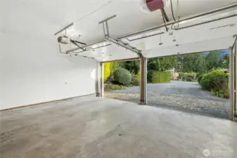 The attached two car garage. Both of the updated insulated doors also have newer garage door openers.