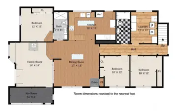 The main level floor plan.