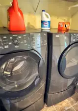 Laundry area on lower level