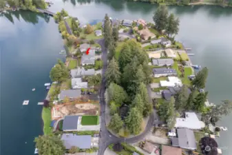 Located on Enchanted Island sitting on Spanaway Lake!