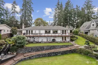 Meticulous landscaping throughout the property.