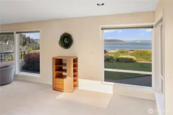 Around the corner from the living room is another living area