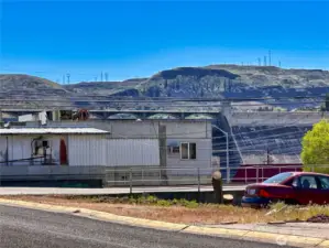 Partial view of the Grand Coulee Dam is great for 4th of July fireworks display