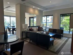 Club room just down the hall from unit