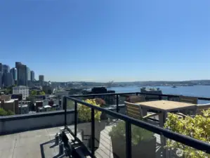 City views from rooftop deck