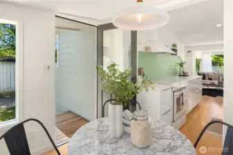 This entire home feels like there are windows everywhere but also maintains a great sense of privacy.