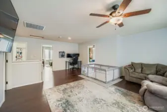 Massive upstairs bonus room with storage closet!