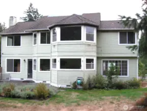 East side of the home