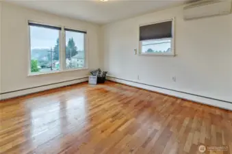 Extra comfort in the primary with its own mini split and changeable blinds from blackout to light filtering