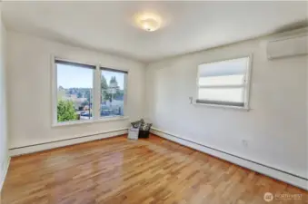 Extra comfort in the primary with its own mini split and changeable blinds from blackout to light filtering