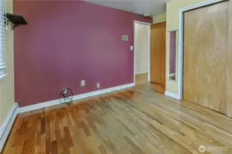 Hardwood floors in two bedrooms