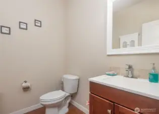 Spacious main floor powder room.