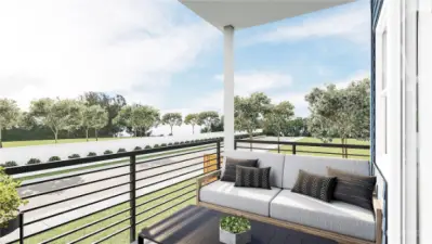 Deck off main living space-  (Facade, Ext Colors, Interior Photos & Floor Plans for illustrative purposes only. Actual Facade, Ext Colors, Interiors & Floor Plans may differ.)