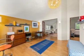 South Tower features 1 bed + 1 bath & den/ office/ yoga space plus french doors leading to work out/ rec space.