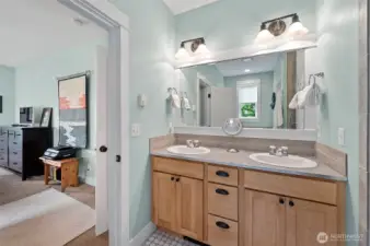 and a double vanity.