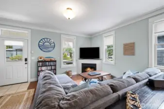 Enter into the Living Room - a great place for cozy gathering.
