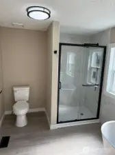 Standing shower in master bath