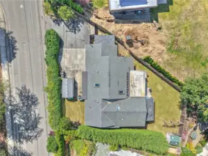 Aerial view of home and homesite
