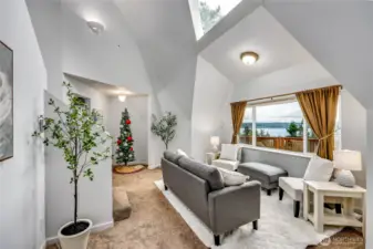 Living room with views of the shipping lanes