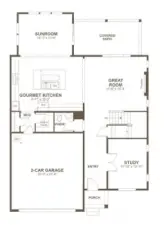 Main floor floor plan - measurements are approximate