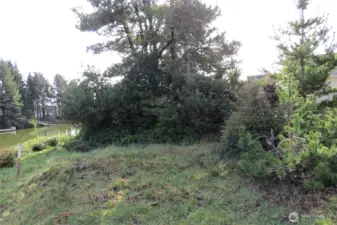 NOTE THE PROPERTY LINE STAKE JUST SHY OF DUCK LAKE!