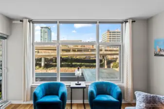 Urban city light view