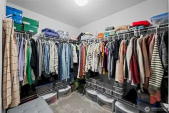 Primary bedroom's walk-in closet
