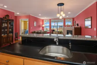 Enjoy the amazing views while working in the spacious chef's kitchen