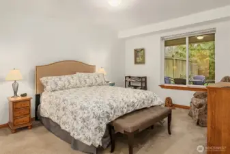 Spacious primary bedroom