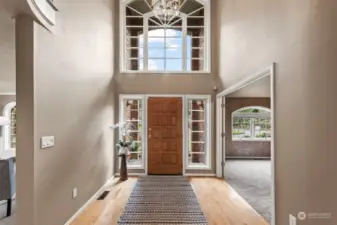 Two-story light-filled foyer