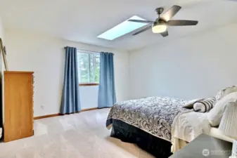 Second bedroom upstairs. Shares a Jack- N-Jill bathroom with the third bedroom.  Secondary bedrooms are spacious with views!