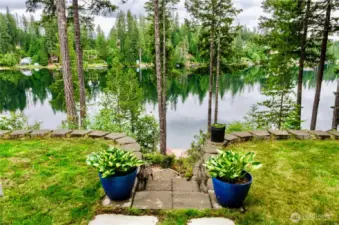 The beginning of your easy walk to the lake and your private dock