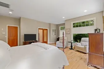 The main level primary bedroom.