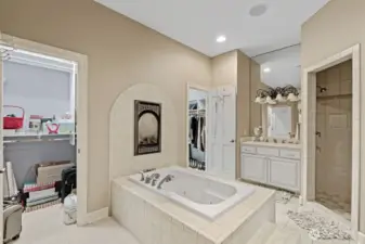 The main level primary bath.