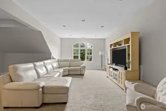 The upper level living room.