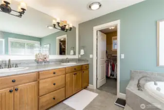 Extra features throughout the home were included with comfort and convenience in mind, like these adult-height counters with motion-sensor toe kick lighting