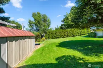 Shed included.