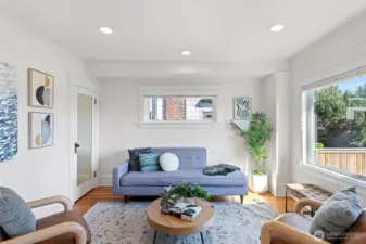 521: Main level, Informal living room with pocket french doors
