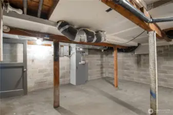 Basement,  personal items have been digitally removed.