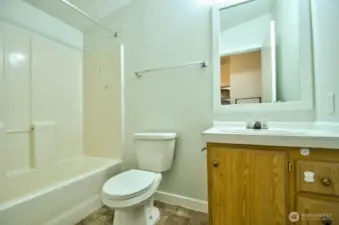 Main bath of laundry room.