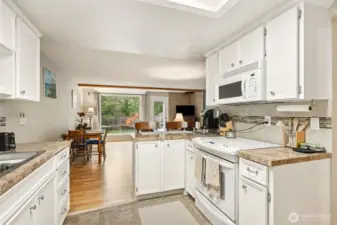 Open light bright kitchen